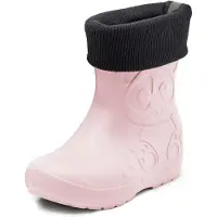 Ladeheid Kinder Regenlaarzen - Gevoerd en Waterdicht - EVA - LA-CA-Panda249 - Poederroze - 28/29