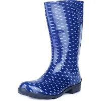 Ladeheid LA-LMG-967-Ilse Dames Regenlaarzen - Rubber – Hoog - PVC - Waterdicht – Zwart – 42