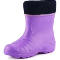 Ladeheid Kinder Regenlaarzen - Rubber - met Binnenschoen - EVA - Wasbare Binnenschoen - LA-KL-EVA-Kids - Violet - 31