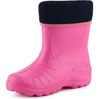 Ladeheid Kinder Regenlaarzen - Rubber - met Binnenschoen - EVA - Wasbare Binnenschoen - LA-KL-EVA-Kids - Roze - 24