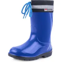 Ladeheid Kinder Regenlaarzen - Rubber - Hoog met Veters - PVC - Waterdicht – Blauw Zwart – 34 - LA-LMG-972-Kim