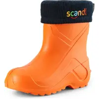 Ladeheid Kinder Regenlaarzen - Gevoerd en Waterdicht Vederlicht - EVA - LA-LMG-763-Scandi - Oranje151c/Marineblauw - 33