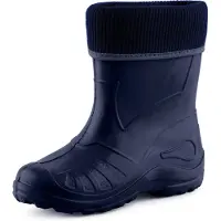 Ladeheid Kinder Regenlaarzen - Rubber - met Binnenschoen - EVA - Wasbare Binnenschoen - LA-KL-EVA-Kids - Donkerblauw - 29