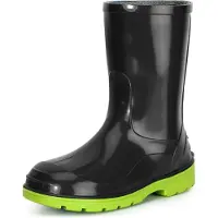 Ladeheid LA-LMG-939-Oli Dames Regenlaarzen - Rubber - Hoog - PVC - Waterdicht – Zwart/Groen – 29