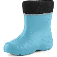 Ladeheid Kinder Regenlaarzen - Rubber - met Binnenschoen - EVA - Wasbare Binnenschoen - LA-KL-EVA-Kids - Lichtblauw - 35