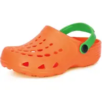 Ladeheid Clogs Kinderen - Tuinschoenen - Lichte - Kinderschoenen - Meisjes - Jongens - Oranje/Groen - 28/29 - LA-CA-FTKIDS