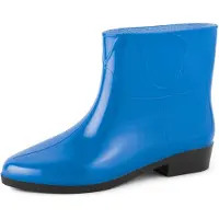 Ladeheid Dames Regenlaarzen - Korte Rubberen Laarzen - PVC - LA-ZT-Meduza - Blauw 7M - 39