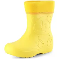 Ladeheid Kinder Regenlaarzen - Thermo Rubberlaarzen Vederlicht - EVA - LA-CA-PandaWinter - Geel - 22/23