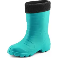 Ladeheid Dames Regenlaarzen - Thermo Rubberlaarzen Vederlicht - EVA - LA-LMG-879-Aspen - Turkoois/Zwart - 40