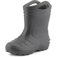 Ladeheid LA-KL-051 Kinder Regenlaarzen - Rubber - met Binnenschoen en Grepen - Waterdicht - EVA - Wasbare Binnenschoen – Grafiet – 29