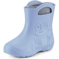 Ladeheid LA-CA-FrogWinter Kinder Regenlaarzen - Rubber - met Binnenschoen - EVA - Wasbare Binnenschoen - Lichtblauw - 24/25
