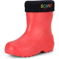 Ladeheid Kinder Regenlaarzen - Gevoerd en Waterdicht Vederlicht - EVA - LA-LMG-763-Scandi - Roze191u Bunte Inschrift - 27