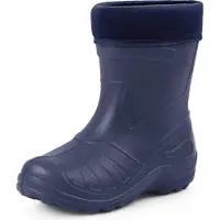Ladeheid LA-KL-050 Kinder Regenlaarzen - Rubber - met Binnenschoen - EVA - Wasbare Binnenschoen - Donkerblauw - 24