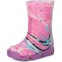 Ladeheid Kinder Regenlaarzen - Rubberen Anti-Slip Zool - PVC - LA-ZT-Szuwarek2020BW - Violett Muster-33 - 27/28