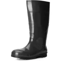 Ladeheid Heren Regenlaarzen - Thermo Rubber Laarzen Warm met Manchet Voering - PVC - LA-LMG-914-Bart - Zwart - 45