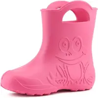 Ladeheid LA-CA-Frog Kinder Regenlaarzen - Rubber - Licht - EVA - Roze - 34/35