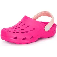 Ladeheid Clogs Kinderen - Tuinschoenen - Lichte - Kinderschoenen - Meisjes - Jongens - Fuchsia/Poederroze - 28/29 - LA-CA-FTKIDS