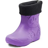 Ladeheid Kinder Regenlaarzen - Gevoerd en Waterdicht - EVA - LA-CA-Panda249 - Lila - 32/33