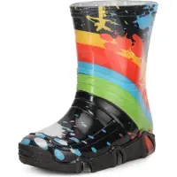 Ladeheid Kinder Regenlaarzen - Rubberen Anti-Slip Zool - PVC - LA-ZT-Szuwarek2020BW - Schwarz Muster-34 - 23/24