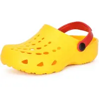 Ladeheid Clogs Kinderen - Tuinschoenen - Lichte - Kinderschoenen - Meisjes - Jongens - Geel/Rood - 26/27 - LA-CA-FTKIDS