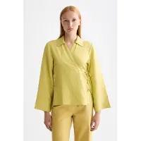 Scotch & Soda Wrap Tie Closure Overhemd Met Lange Mouwen