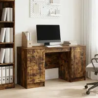 Prolenta Maison Exclusive - Bureau, gerookt eikenhout, 142,5 x 50 x 75 cm, houtvezel