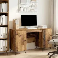 Prolenta Maison Exclusive - Bureau van gerecycled hout, 142,5 x 50 x 75 cm, houtvezel