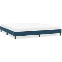 vidaXL Bedframe zonder matras 200x220 cm fluweel donkerblauw