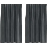 vidaXL Verduisterende gordijnen 2 st Lichtgrijs 140 x 140 cm fluweel