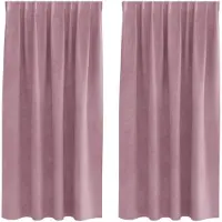 vidaXL Verduisterende gordijnen 2 st Donkerroze 140 x 175 cm fluweel