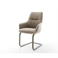 DELIFE Sledemodel Zelia-Flex met armleuning bouclé mud sledemodel vlak afwerking met titanium pocketveer kern