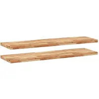vidaXL Wandschappen 2 st zwevend olieafwerking 120x40x4 cm acaciahout