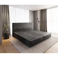 DELIFE Boxspringframe Dream-Well Microvezel Antraciet Vintage 200x200 cm