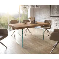DELIFE Eettafel Edge 160x90 XL acacia natuur glas Live-Edge