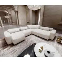 DELIFE Woonlandschap Freestyle Pure 360x290 cm Bouclé zacht beige