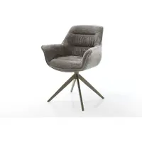 DELIFE Draaistoel Kaira-Flex bouclé zacht mud kruisframe breed afwerking met titanium 360° draaibaar rocker-functie