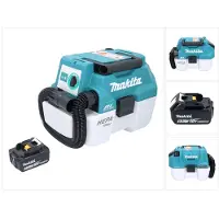 Makita DVC 750 LG1 accustofzuiger LXT 18 V 67 mbar 7,5 l borstelloos + 1x accu 6,0 Ah - zonder oplader