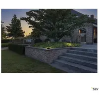 SLV LED tuinpadverlichting - tuinlamp Quadrulo, zwart, Aluminium, Modern, LED buitenlamp
