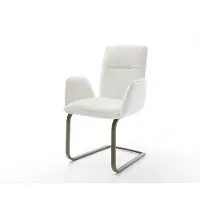 DELIFE Sledemodel Vinja-Flex bouclé zacht beige sledemodel vlak afwerking met titanium
