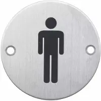 HDD pro Pictogram Man Rond Inox Plus
