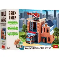 Trefl Brick Trick - Brandweerkazerne, Bouwblokken, 6 jaar en ouder, Keramisch, 190 stuks, 1,88 kg