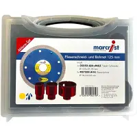 Marcrist Boorbitje, Tegelsnij- en boorset 125 mm + 1x snijschijf + 3x droge boren ( 3999.101.234 ) (36, 44, 68 mm)