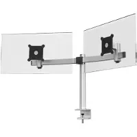 Durable Pro monitorarm voor 2 monitoren zilver (met klem)