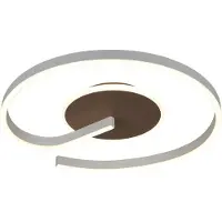 TRIO REALITY CALLE - Plafondlamp - Mokka - incl. 1x SMD 21 W - Dimbaar met schakelaar - Wand- en plafondmontage - DIP - Schakelaar