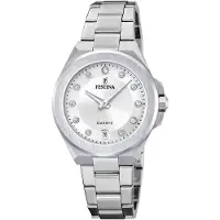 Festina Kwartshorloge Mademoiselle Horloge, dameshorloge, leren band, analoog, dag, zirkonia (synth.)