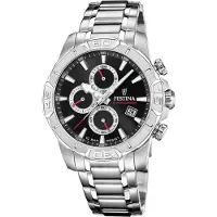 Festina Chronograaf Timeless Chronograph Quartzhorloge, horloge, herrenuur, roestvrijstalen band, analoog, dag