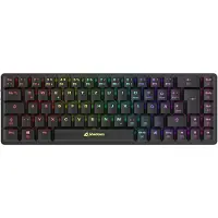 Sharkoon PureWriter W65 Zwart Kailh Rood NL (NL, Draadloze, Bedraad), Toetsenbord, Zwart