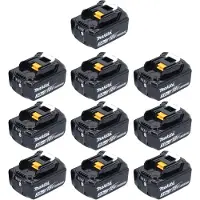 Makita accuset 10x BL 1830 B 18 V 3,0 Ah / 3000 mAh Li-ion ( 10x 197599-5 ) met LED-display - origineel, geen replica