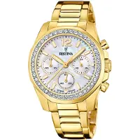 Festina Chronograaf Boyfriend Collection Horloge, quartz, dameshorloge, stopwatchfunctie, regenboog