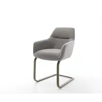 DELIFE Sledemodel Pejo-Flex zachte stof met structuur grijs sledemodel vlak afwerking met titanium pocketveer kern
